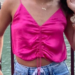 Wilfred pink silk top